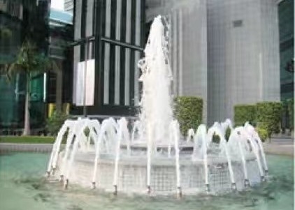 Cabeça dançando Fountain bicos de aço inoxidável espumoso jato para música fonte, lago fonte