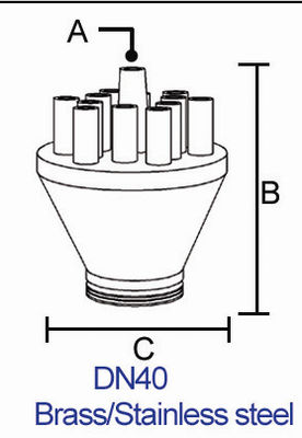Cabeças de pulverizador de aço inoxidável da fonte de água do bocal de jato da fonte do tiro de Concertrating