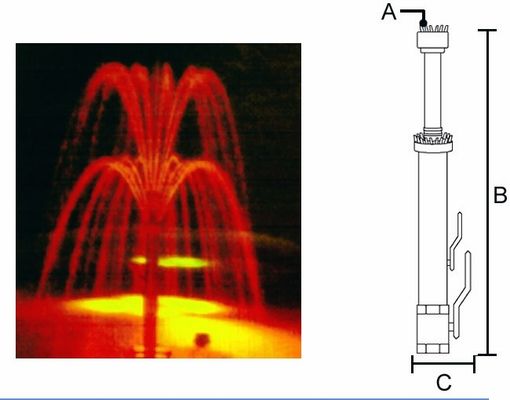 Cabeças de pulverizador de aço inoxidável da fonte de Cherry Blossom Fountain Nozzle Water de 2 camadas