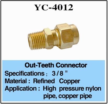 Bronze 1/4" conector exterior do parafuso dos encaixes de tubulação da fonte