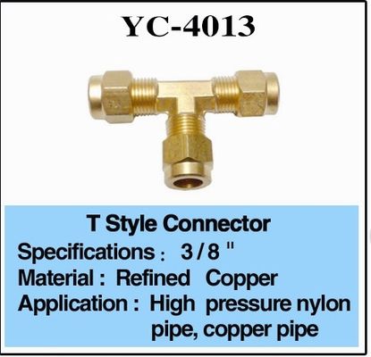 Encaixes da característica da água da névoa 1/4" conector de bronze de T