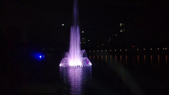 Projeto musical exterior iluminado colorido da fonte SS304 de 1m