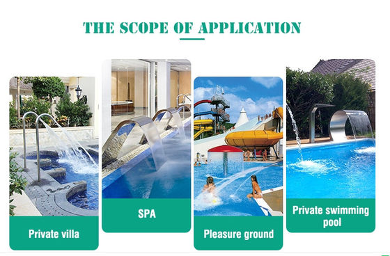 Jato de aço inoxidável da cachoeira da piscina 1.5m