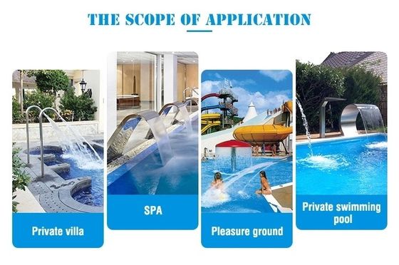 Bocal da cachoeira da lagoa do AAA ISO9001 SS304 para a massagem