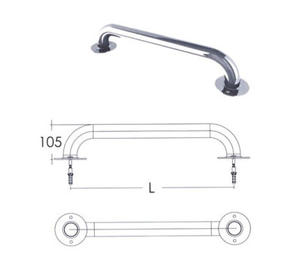 SS304 da parede trilho da garra da piscina em linha reta 1.0mm