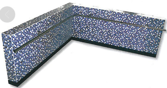 SS304 da parede trilho da garra da piscina em linha reta 1.0mm