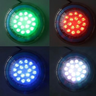 Luzes subaquáticas impermeáveis de aço inoxidável do diodo emissor de luz de 12W RGB