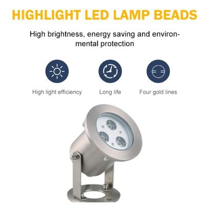 1.5W Waterproof luzes subaquáticas do diodo emissor de luz