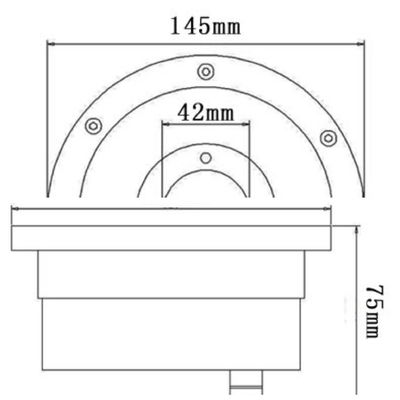 50000 horas de luzes subaquáticas da fonte de 145mm 12V 9W