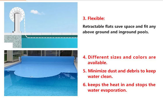 Tampa automática da piscina do PC 8X4M com um rolo