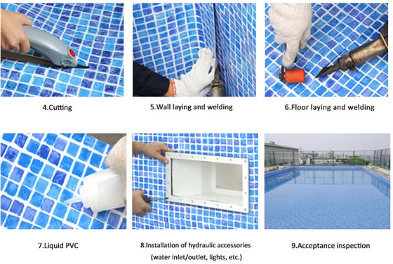 O retângulo Waterproof o forro da piscina do Pvc de 1.2mm