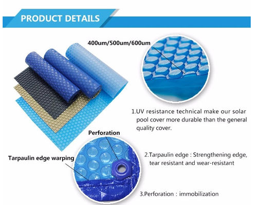 PE 2.5×50m tampa solar da piscina de 400 mícrons