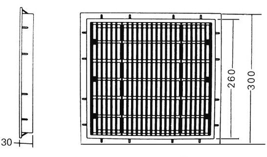 Dreno principal da piscina quadrada do plástico 30X30cm do ABS