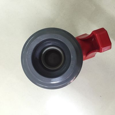 Válvula de bola preta da união do dobro do vermelho DN20 UPVC