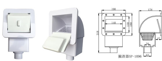 Smart branco 1,5" espumadeira da parede da piscina