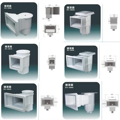 Smart branco 1,5" espumadeira da parede da piscina