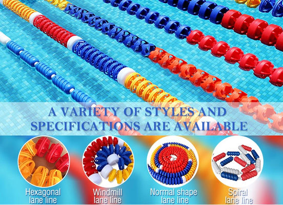 Cordas da pista da piscina da prova 25m do risco da forma de Spirality