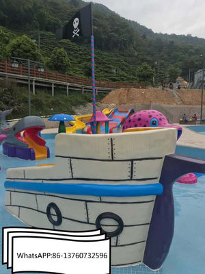 Corrediças de água do pirata da piscina da fibra de vidro