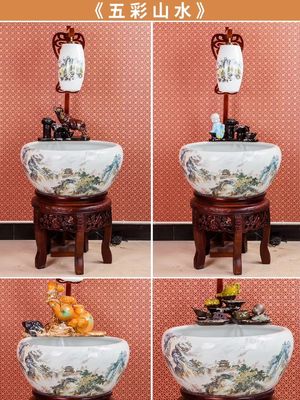 Bacia cerâmica dos peixes de 230mm Koi