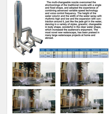Flor variável Jet Nozzle de 2 10m dos acessórios da fonte da associação da polegada