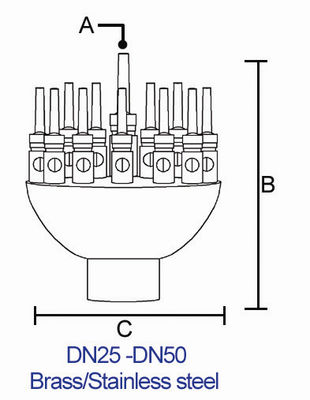 A venda quente nova 2" as 3 camadas ajustáveis de bronze floresce a fonte de água Jet Nozzles da flor