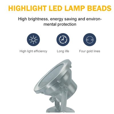 A fonte de água do jardim 7000K 24V 6W IP68 conduziu luzes