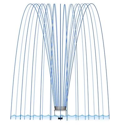 Coroa da joia cabeças de pulverizador da característica da água de 1,5 polegadas 3D DN40