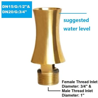 cabeças de pulverizador de bronze amarelas da fonte de água da torre do gelo 12m3/H