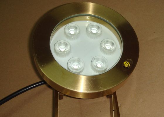 DMX512 2700K de bronze 6W RGB conduziu luzes subaquáticas da associação