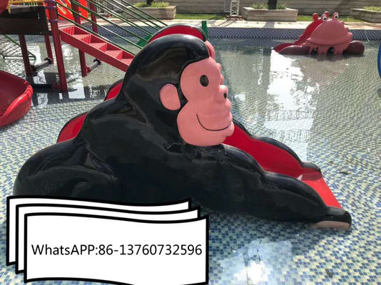 Corrediça de água moderna do macaco da fibra de vidro do equipamento do parque da água das crianças
