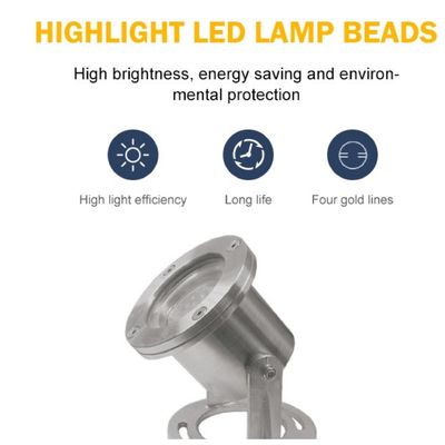 Luz subaquática de aço inoxidável da fonte do diodo emissor de luz de IP68 DMX RGB